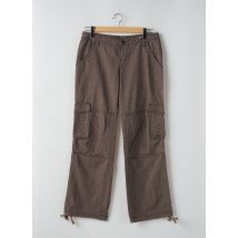 TEDDY SMITH - Pantalon cargo marron en coton - Femme - Taille W31 - Modz
