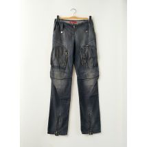 MISS SIXTY - Pantalon cargo bleu en coton - Femme - Taille W25 - Modz