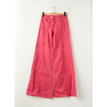 LA BRIGADA INTERNACIONAL - Pantalon flare rose en coton - Femme - Taille 34 - Modz