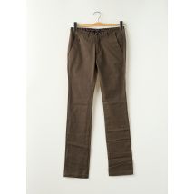 LADY SOUL - Pantalon chino marron en coton - Femme - Taille 34 - Modz