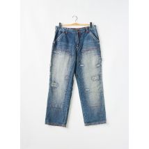 TWO ANGLE - Jeans coupe droite bleu en coton - Femme - Taille 40 - Modz