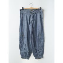 LA BRIGADA INTERNACIONAL - Pantalon cargo bleu en coton - Femme - Taille 40 - Modz