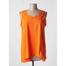 POISSONS BLANCS - Top orange en coton - Femme - Taille 46 - Modz