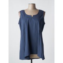 POISSONS BLANCS - Top bleu en coton - Femme - Taille 50 - Modz