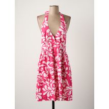 PEPE JEANS - Robe mi-longue rose en coton - Femme - Taille 40 - Modz