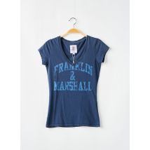 FRANKLIN MARSHALL - T-shirt bleu en coton - Femme - Taille 34 - Modz