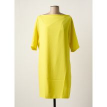DEVERNOIS - Robe mi-longue jaune en coton - Femme - Taille 40 - Modz