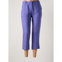 DEVERNOIS - Pantacourt violet en lin - Femme - Taille 38 - Modz