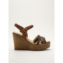 AMOA - Sandales/Nu pieds marron en cuir - Femme - Taille 40 - Modz