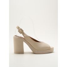 LUNE & L'AUTRE - Sandales/Nu pieds beige en cuir - Femme - Taille 38 - Modz