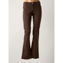 LA BRIGADA INTERNACIONAL - Pantalon droit marron en coton - Femme - Taille 40 - Modz