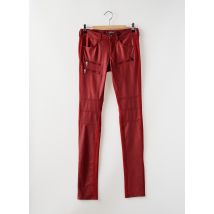 GUESS - Pantalon slim rouge en polyester - Femme - Taille TU - Modz