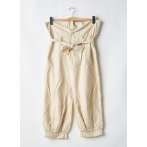 BE YOU K - Pantalon 7/8 beige en coton - Femme - Taille 38 - Modz