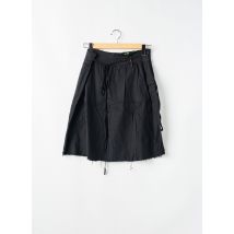 HARDCORE SESSION - Jupe mi-longue noir en coton - Femme - Taille 38 - Modz