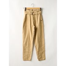 GARCIA - Pantalon droit beige en coton - Femme - Taille 34 - Modz