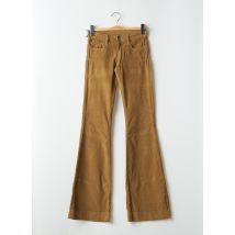 FIVE PM - Pantalon flare beige en coton - Femme - Taille 34 - Modz