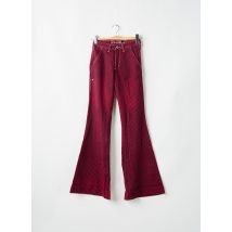 LA BRIGADA INTERNACIONAL - Jean coupe flare rouge en coton - Femme - Taille 34 - Modz