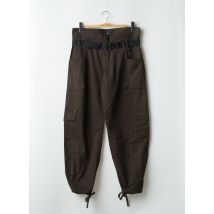TORN - Pantalon droit marron en coton - Femme - Taille 42 - Modz