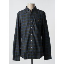 FARAH - Chemise manches longues bleu en coton - Homme - Taille M - Modz