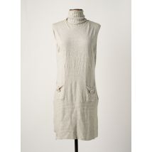 LINDA & VICTORIA - Robe mi-longue gris en coton - Femme - Taille 42 - Modz