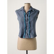 SCHOOL RAG - Chemisier bleu en coton - Femme - Taille 38 - Modz