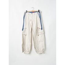 BE YOU K - Pantalon cargo beige en coton - Femme - Taille 40 - Modz