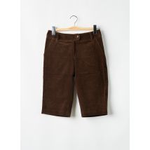 YUMI.MAZAO - Corsaire marron en coton - Femme - Taille 38 - Modz