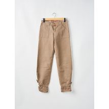 BE YOU K - Pantalon droit beige en coton - Femme - Taille 36 - Modz