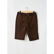 YUMI.MAZAO - Corsaire marron en coton - Femme - Taille 42 - Modz