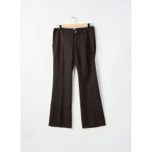 TIM BARGEOT - Pantalon droit marron en polyester - Femme - Taille 42 - Modz
