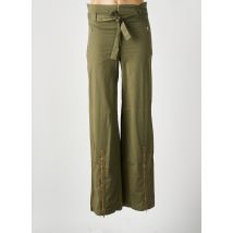 CHEYENNE - Pantalon droit vert en coton - Femme - Taille 36 - Modz
