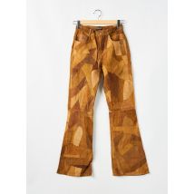 CIMARRON - Pantalon flare marron en cuir - Femme - Taille W27 - Modz