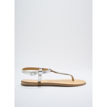 NICOLAS LAINAS - Tongs argent en cuir - Femme - Taille 37 - Modz