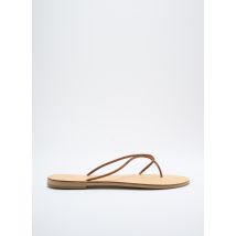 NICOLAS LAINAS - Tongs marron en cuir - Femme - Taille 39 - Modz