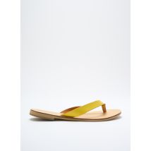 NICOLAS LAINAS - Tongs jaune en cuir - Femme - Taille 36 - Modz