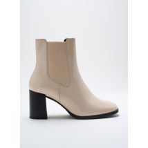 WE DO - Bottines/Boots beige en cuir - Femme - Taille 39 - Modz