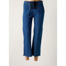 LAAGAM - Pantalon 7/8 bleu en coton - Femme - Taille 36 - Modz