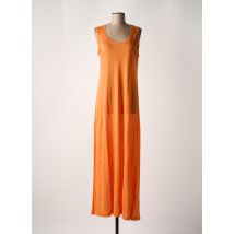 ATELIERS DE LA MAILLE - Robe longue orange en lin - Femme - Taille 40 - Modz