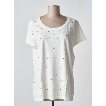 ICHI - T-shirt beige en coton - Femme - Taille 40 - Modz