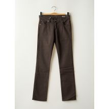 purple and pink - Jeans coupe slim marron en coton - Femme - Taille W26 - Modz