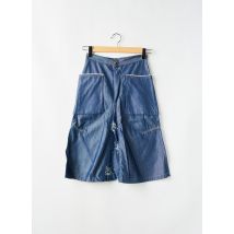 TEDDY SMITH - Jupe mi-longue bleu en coton - Femme - Taille 38 - Modz