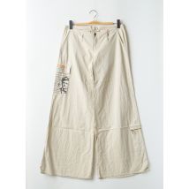 BE YOU K - Pantalon flare beige en coton - Femme - Taille 42 - Modz