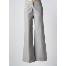 HELENA SOREL - Pantalon flare gris en coton - Femme - Taille 38 - Modz