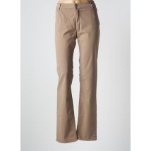 IMPAQ1 - Pantalon slim marron en coton - Femme - Taille 46 - Modz