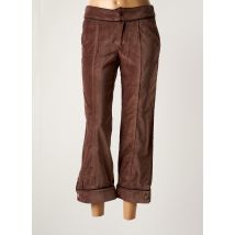 DIPLODOCUS - Pantalon 7/8 marron en coton - Femme - Taille 38 - Modz