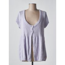 CHILLI PEPPER - Gilet manches courtes violet en coton - Femme - Taille 40 - Modz
