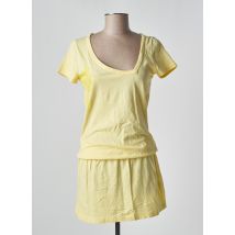 ONLY - Robe mi-longue jaune en coton - Femme - Taille 36 - Modz