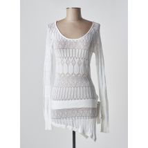 2 TWO - Tunique manches longues blanc en viscose - Femme - Taille 34 - Modz