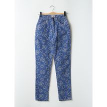 LADY SPENCER' S - Pantalon droit bleu en coton - Femme - Taille 32 - Modz