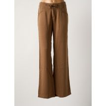 SALT & PEPPER - Pantalon large marron en tencel - Femme - Taille 40 - Modz